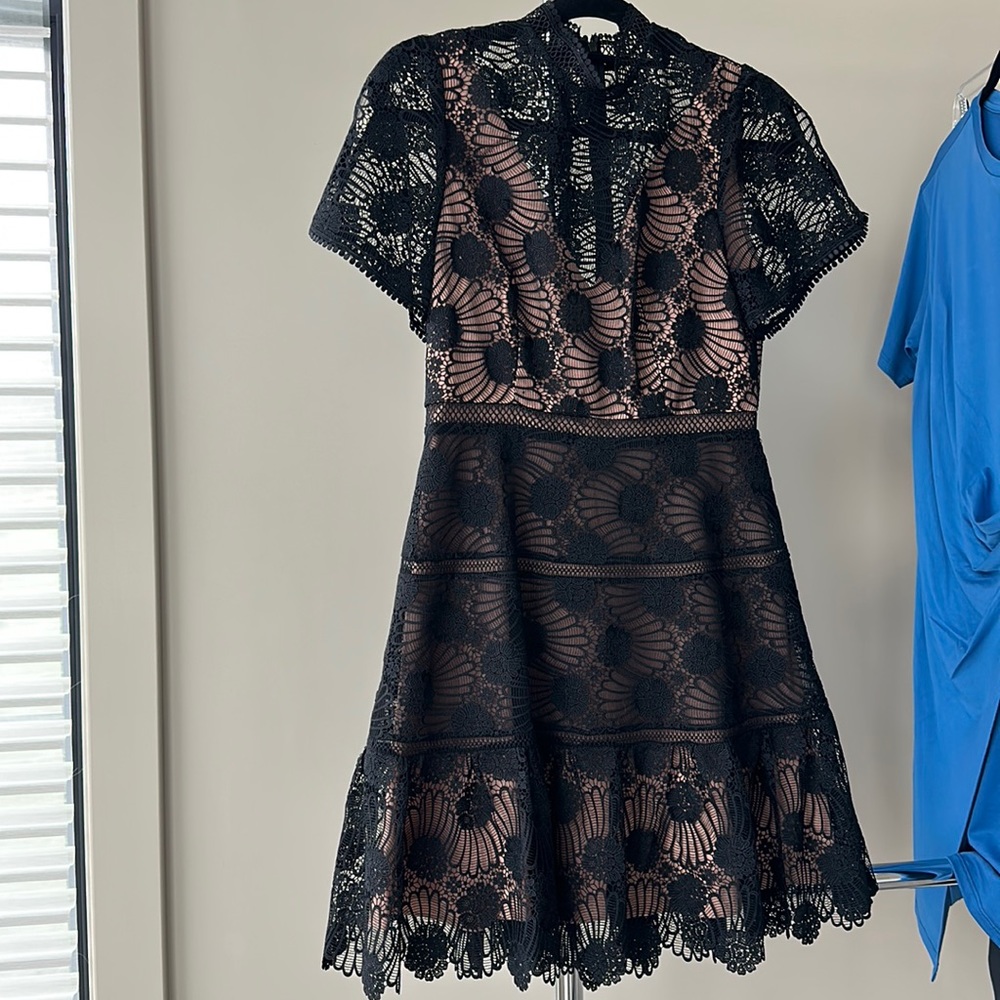 Peyton Lace Mini Dress by ML Monique LHuillier